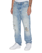 MENS HAZLOW NU HERITAGE TRASHED DENIM JEANS