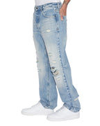 MENS HAZLOW NU HERITAGE TRASHED DENIM JEANS
