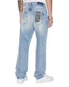MENS HAZLOW NU HERITAGE TRASHED DENIM JEANS