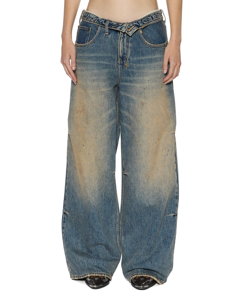 Womens Ksuper Dune Baggy Denim Jeans - Denim