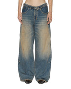 Womens Ksuper Dune Baggy Denim Jeans - Denim