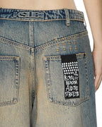 Womens Ksuper Dune Baggy Denim Jeans - Denim