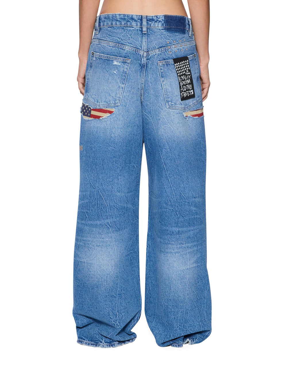 WOMENS KSUPER JEAN LIBERTY BLUE FLAG DENIM JEANS