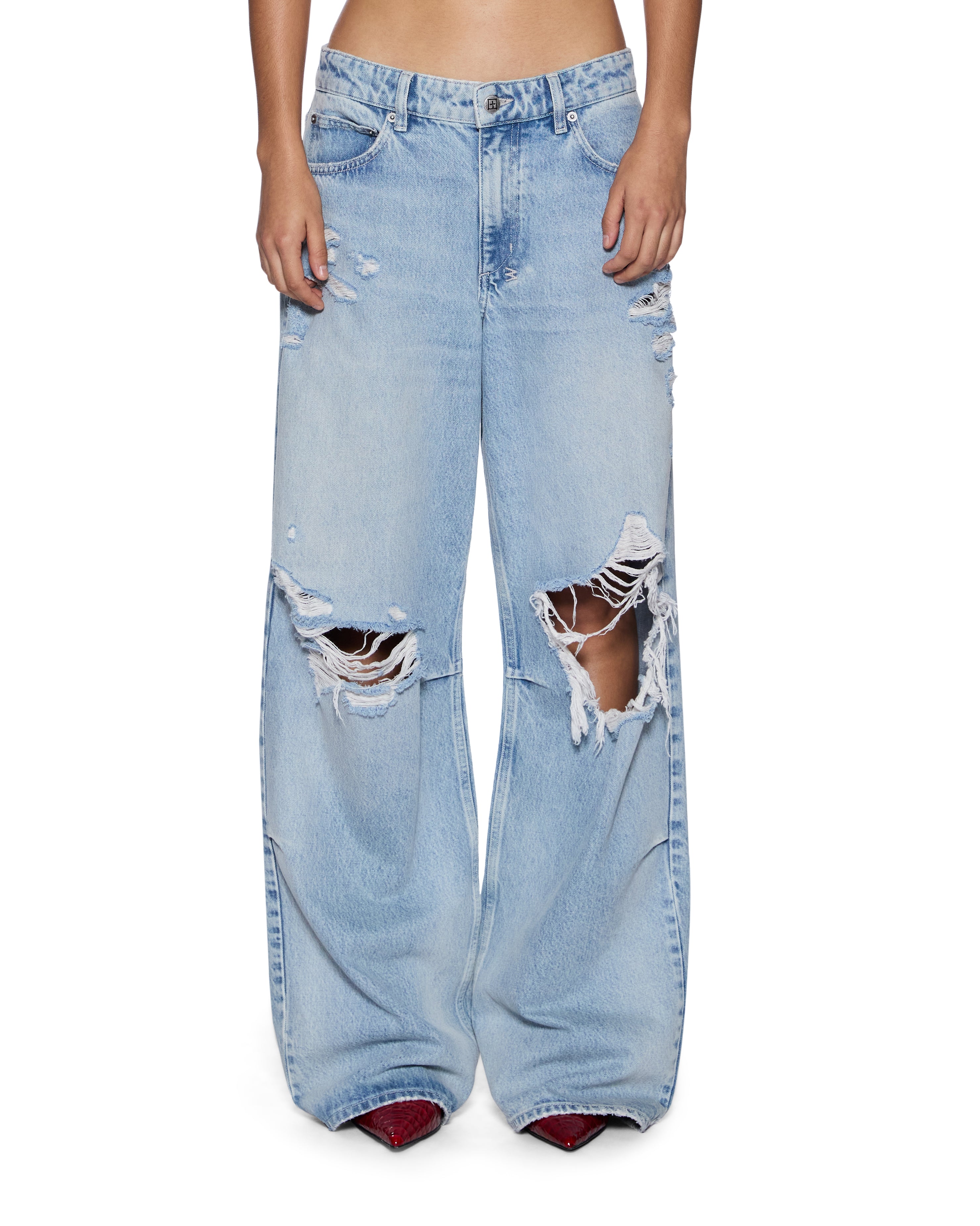 【gir】Venica Super highwaist slit deni Womens Ksuper Jean Venice Oversized Denim Jeans | Ksubi ++