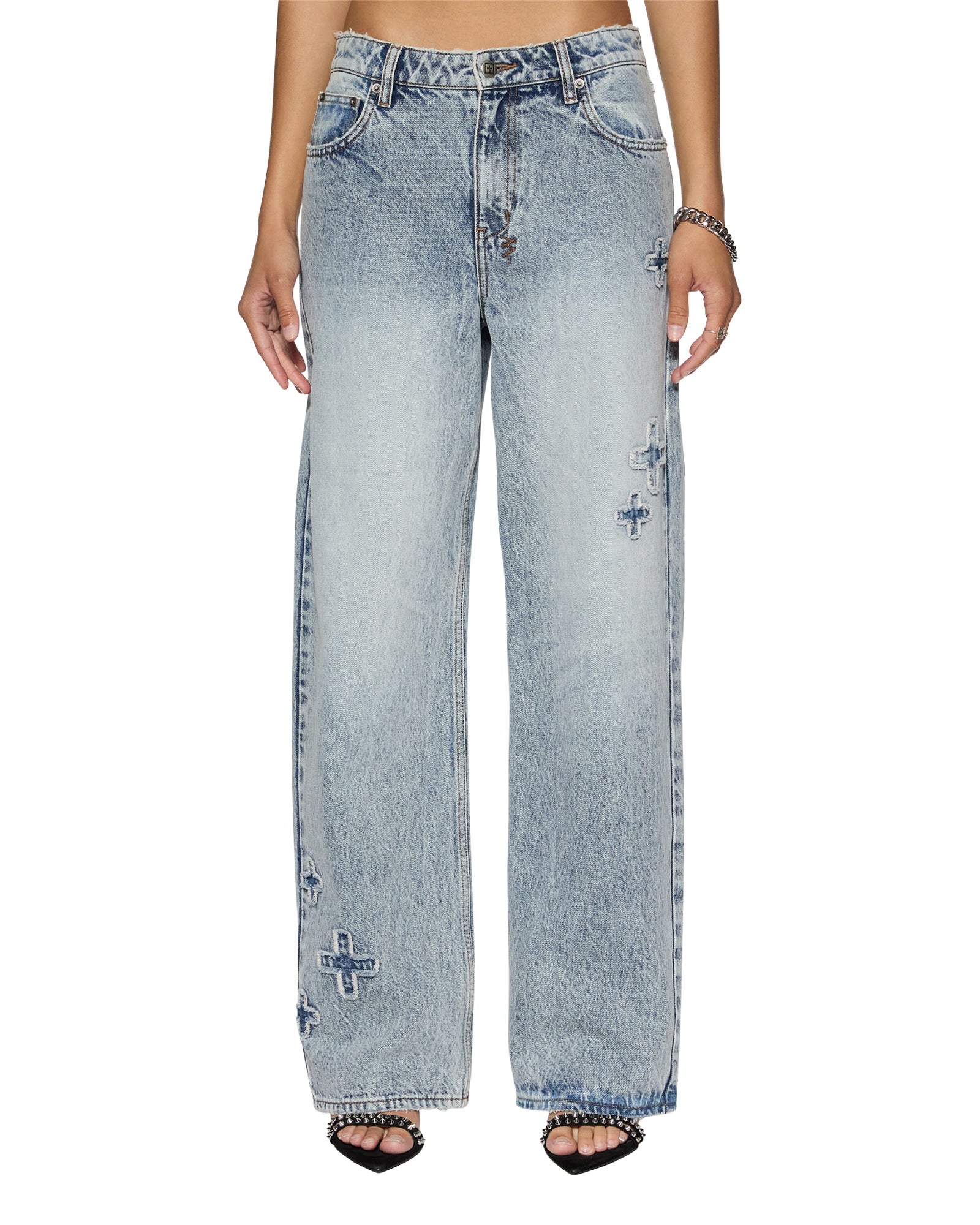 WOMENS LOW RIDER KLASSIC KRAFTWERK BAGGY DENIM JEANS