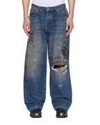 Mens Maxx Billy Blue Skool Relaxed Denim Jeans - Denim