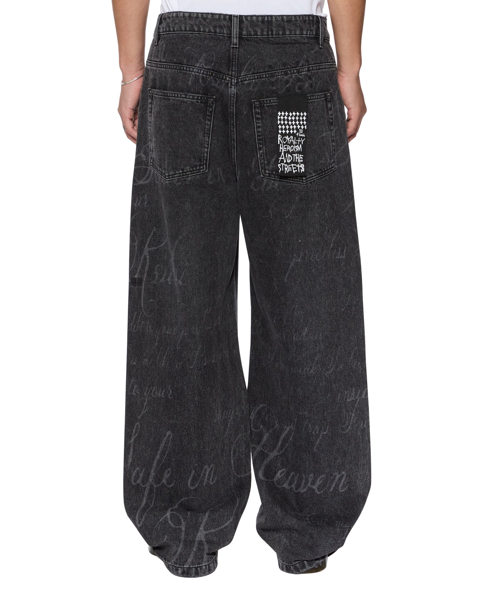 MENS  MAXX BLACK ROKK KURSED BAGGY DENIM JEANS