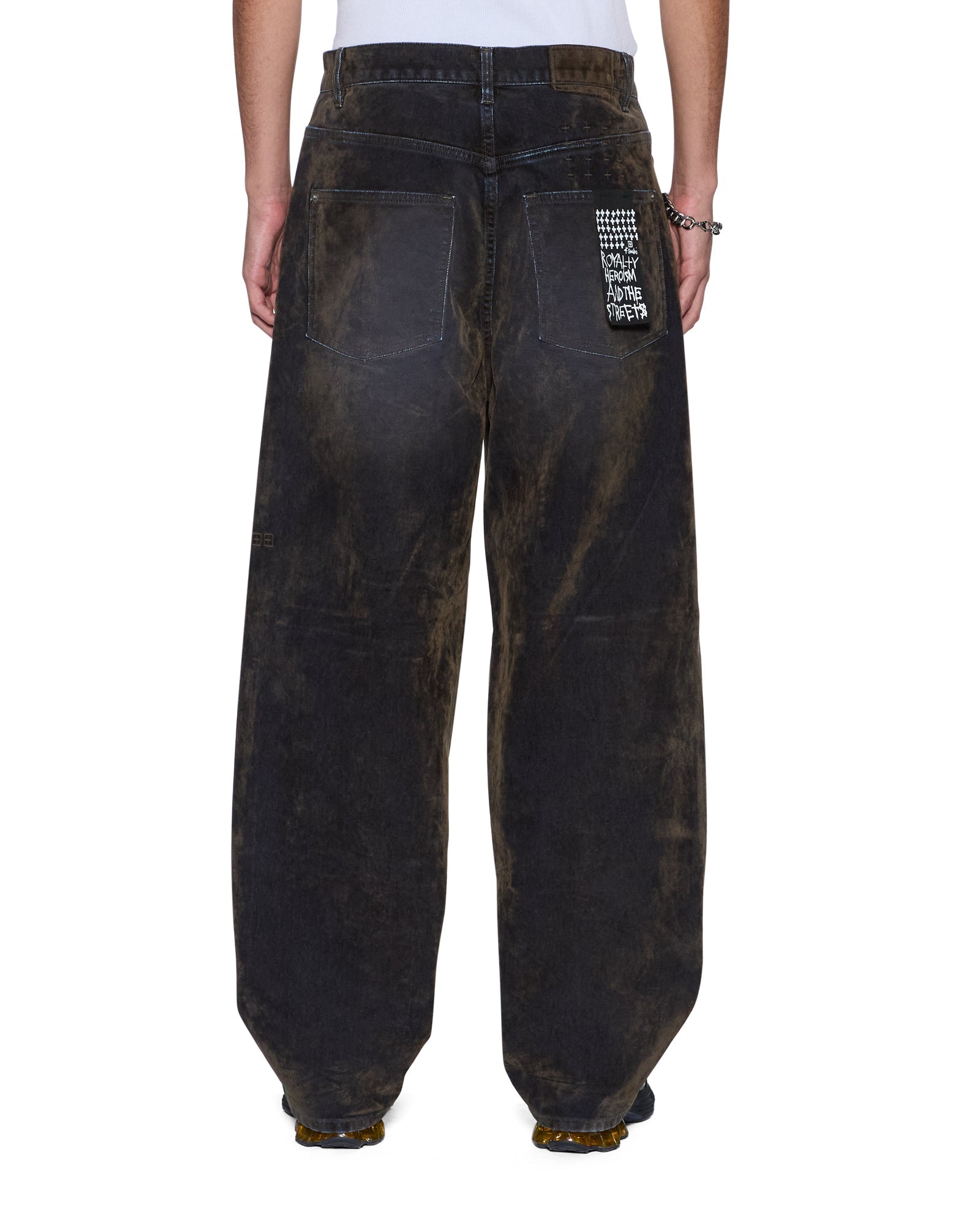 MENS  MAXX BLUR INK BAGGY DENIM JEANS