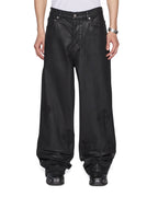 Mens Maxx Kaliba Backstage Black Baggy Denim Jeans - Black