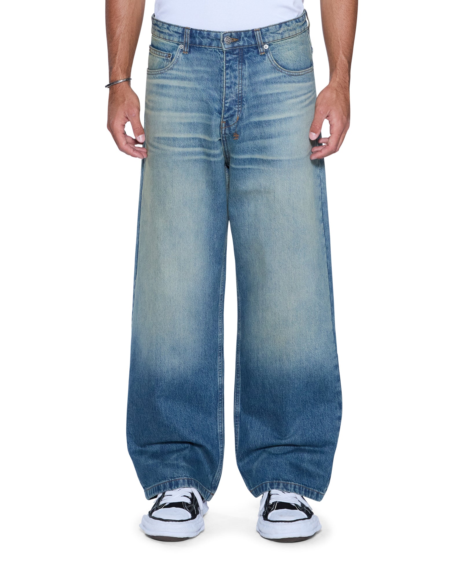 MENS MAXX PORTLAND BLUE BAGGY DENIM JEANS