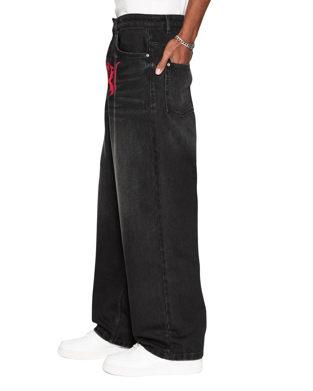 MENS MAXX SABBATH BLACK DENIM JEANS