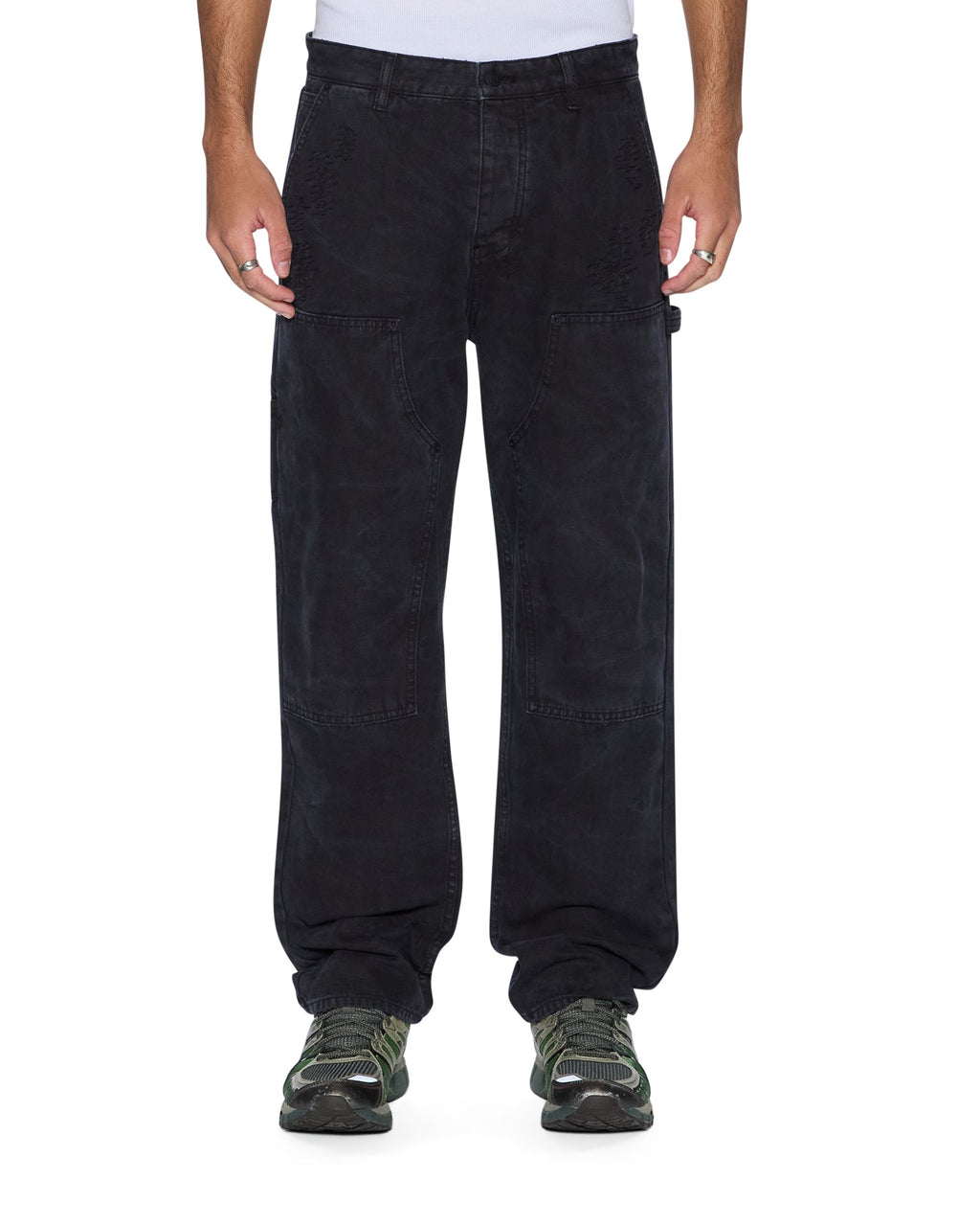 MENS MAXX OPERATOR PANT TORQUED BLACK DENIM JEANS
