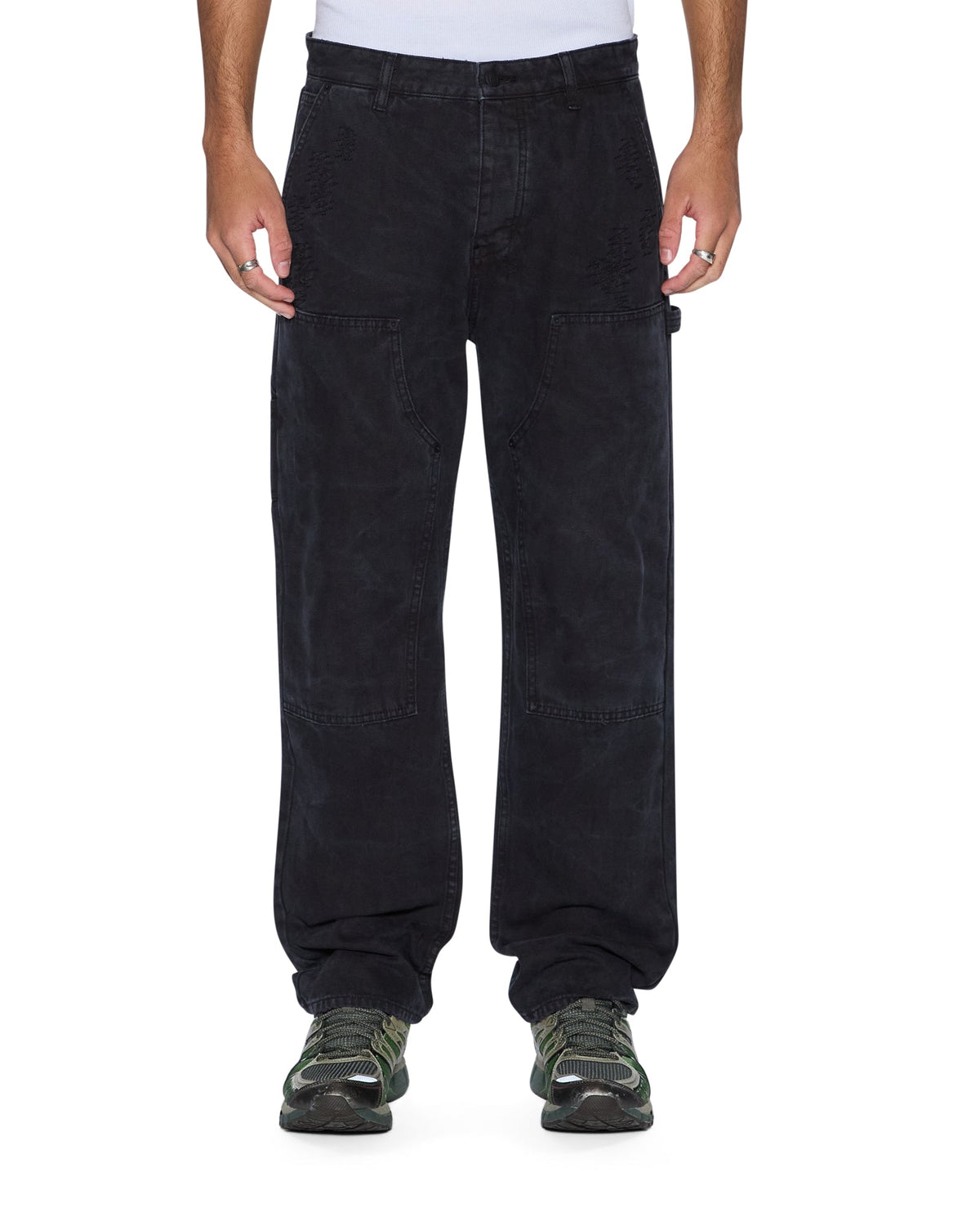 MENS MAXX OPERATOR PANT TORQUED BLACK DENIM JEANS