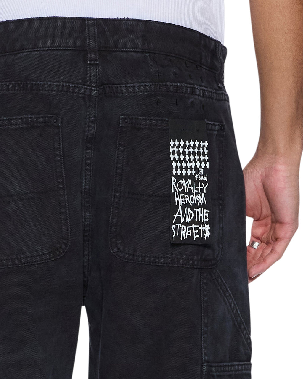 MENS MAXX OPERATOR PANT TORQUED BLACK DENIM JEANS