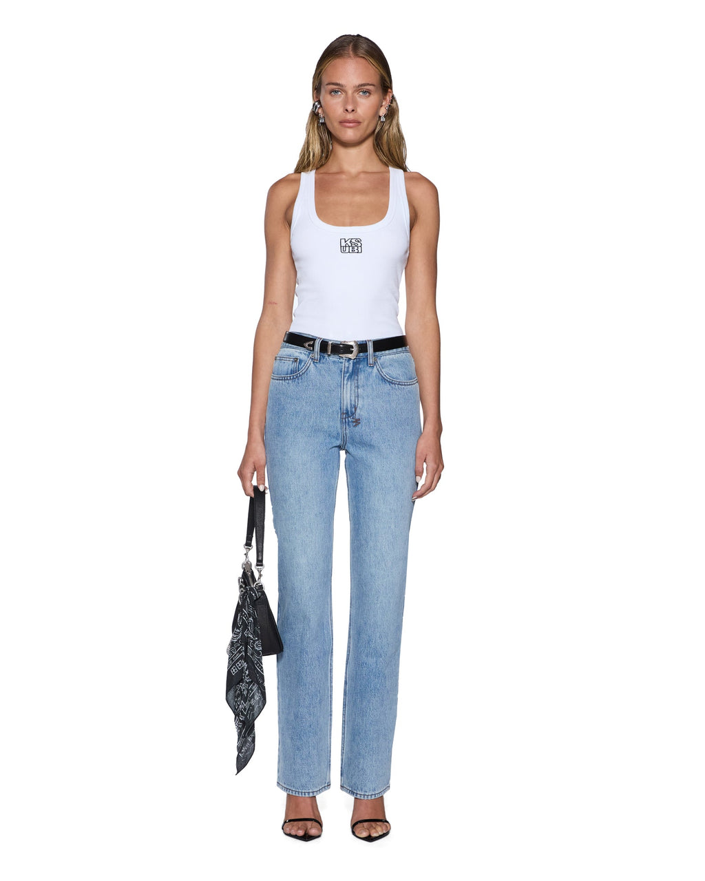 WOMENS PINUP STRAIGHT JEAN BONDI BLUE DENIM JEANS