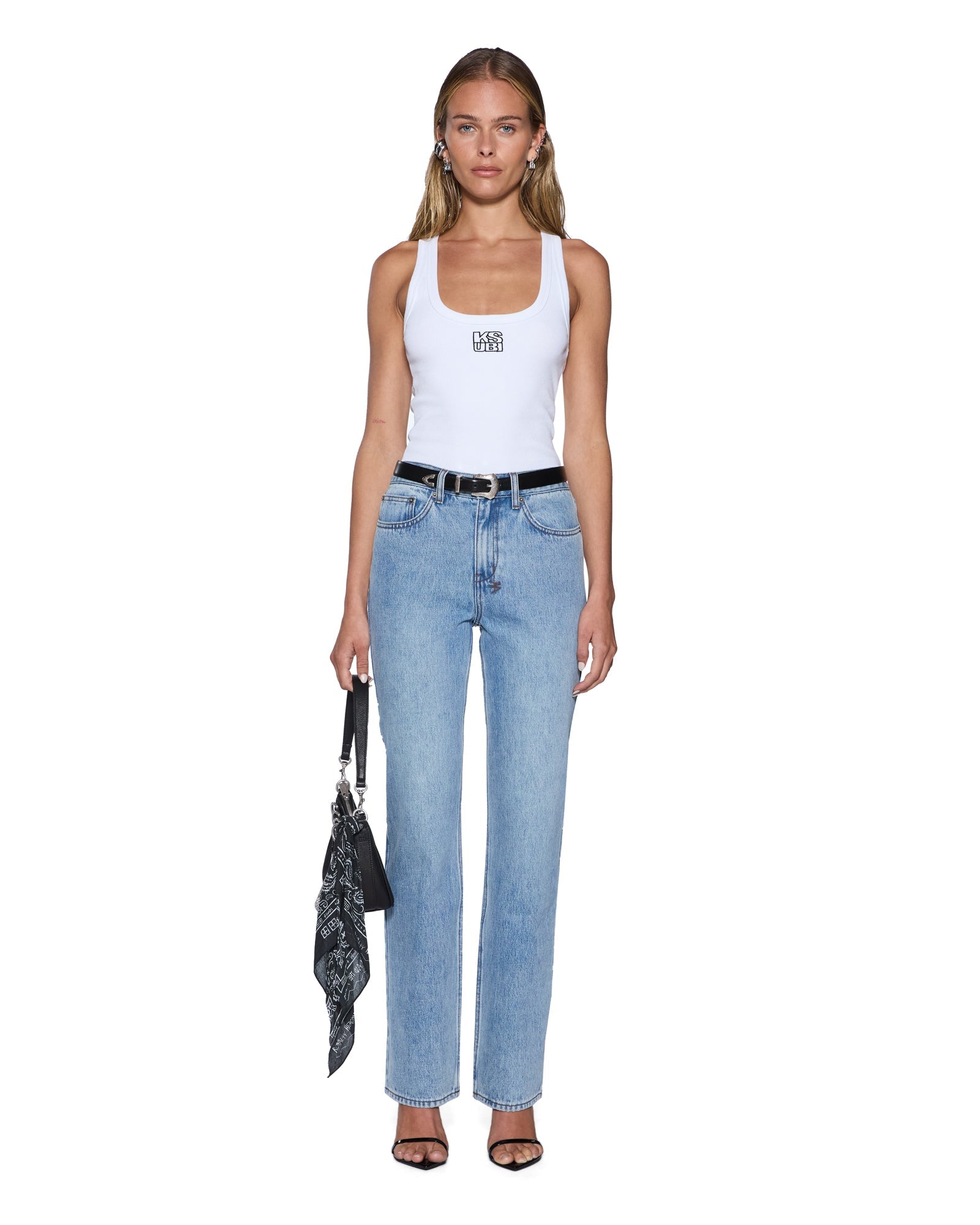 WOMENS PINUP STRAIGHT JEAN BONDI BLUE DENIM JEANS