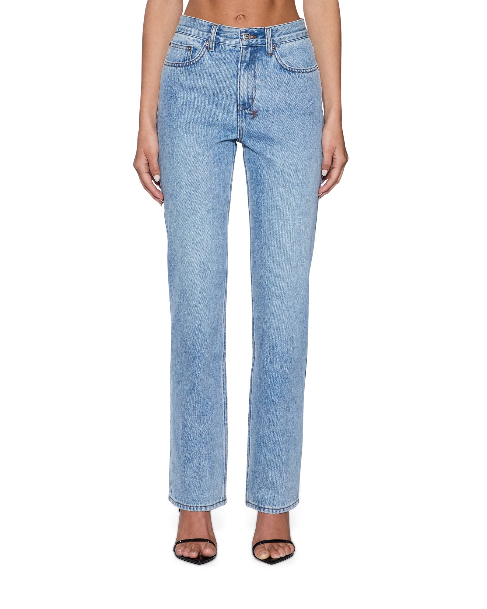 WOMENS PINUP STRAIGHT JEAN BONDI BLUE DENIM JEANS
