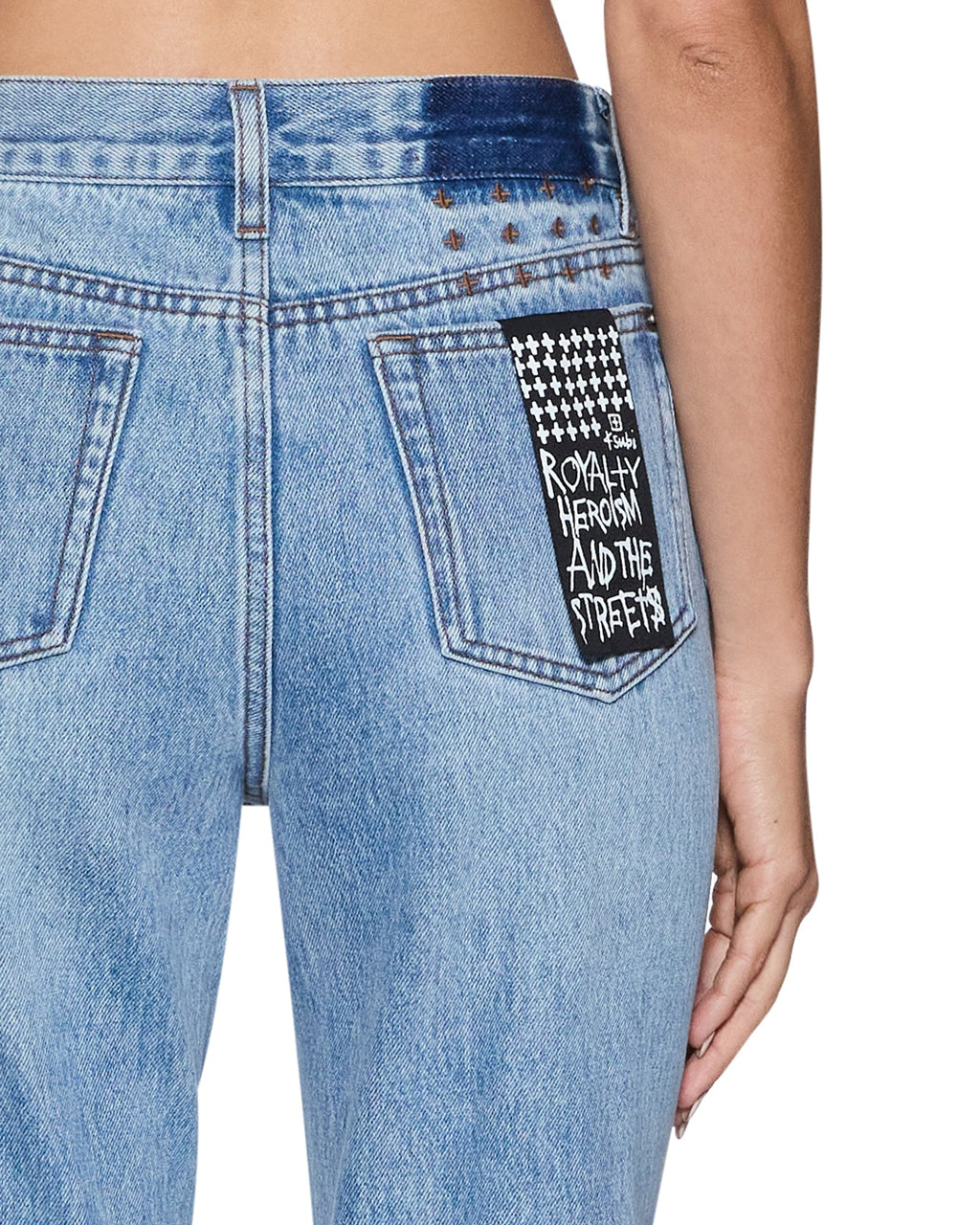 WOMENS PINUP STRAIGHT JEAN BONDI BLUE DENIM JEANS
