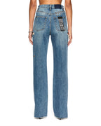Womens Playback Aged Kut Out Straight Denim Jeans - Denim