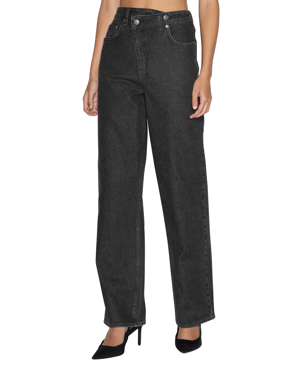 WOMENS RELAX JEAN NOIR DENIM JEANS