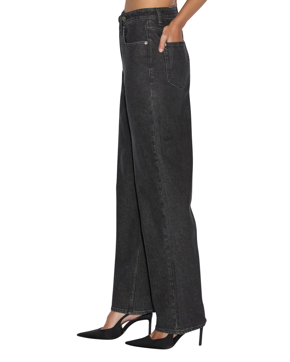 WOMENS RELAX JEAN NOIR DENIM JEANS