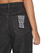 WOMENS RELAX JEAN NOIR DENIM JEANS