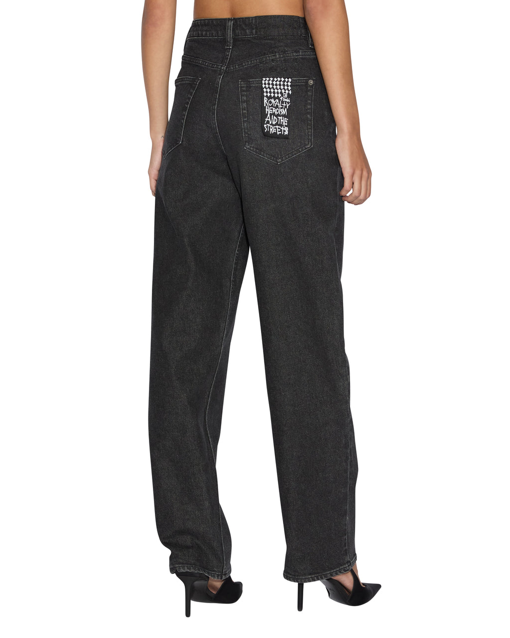 WOMENS RELAX JEAN NOIR DENIM JEANS