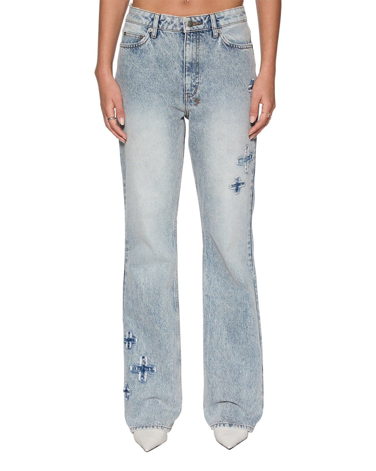 Womens Soho Slouch Klassic Kraftwerk Flare Denim Jeans - Denim
