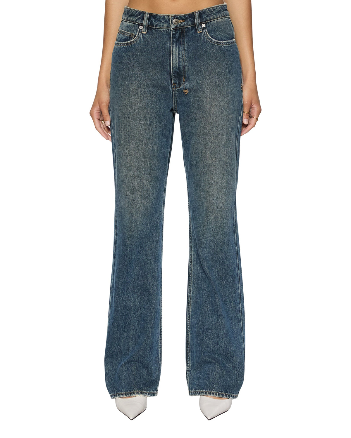 Womens Soho Slouch Sandstorm Flare Denim Jeans - Denim