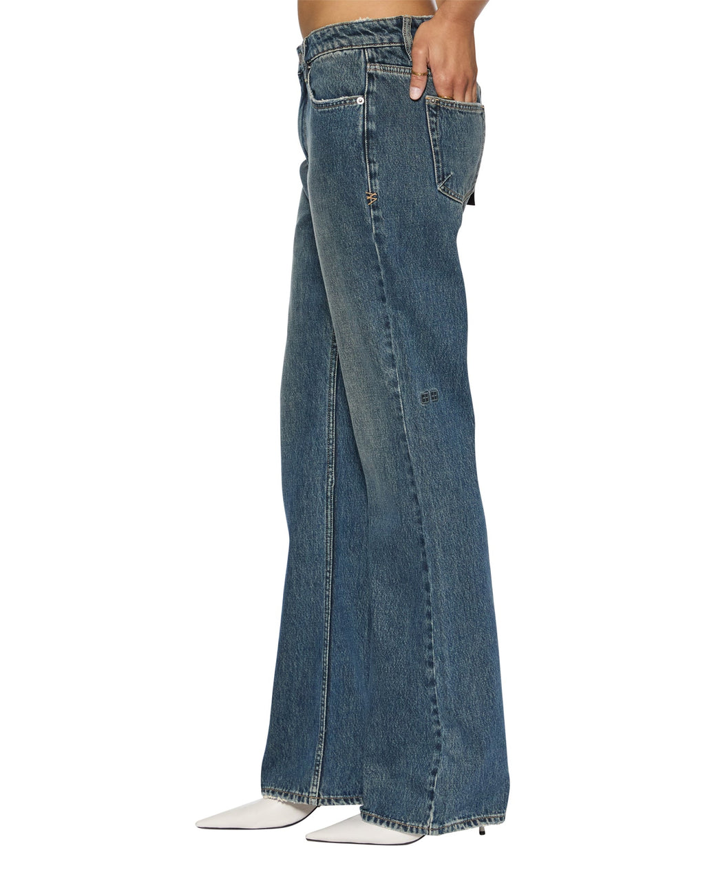 Womens Soho Slouch Sandstorm Flare Denim Jeans - Denim