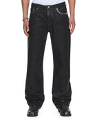 MENS KSUBI X ALICE HOLLYWOOD TORO BLACK WAX DENIM JEANS