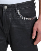 MENS KSUBI X ALICE HOLLYWOOD TORO BLACK WAX DENIM JEANS