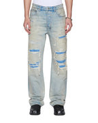 MENS TORO SEATTLE BLUE REPAIR DENIM JEANS