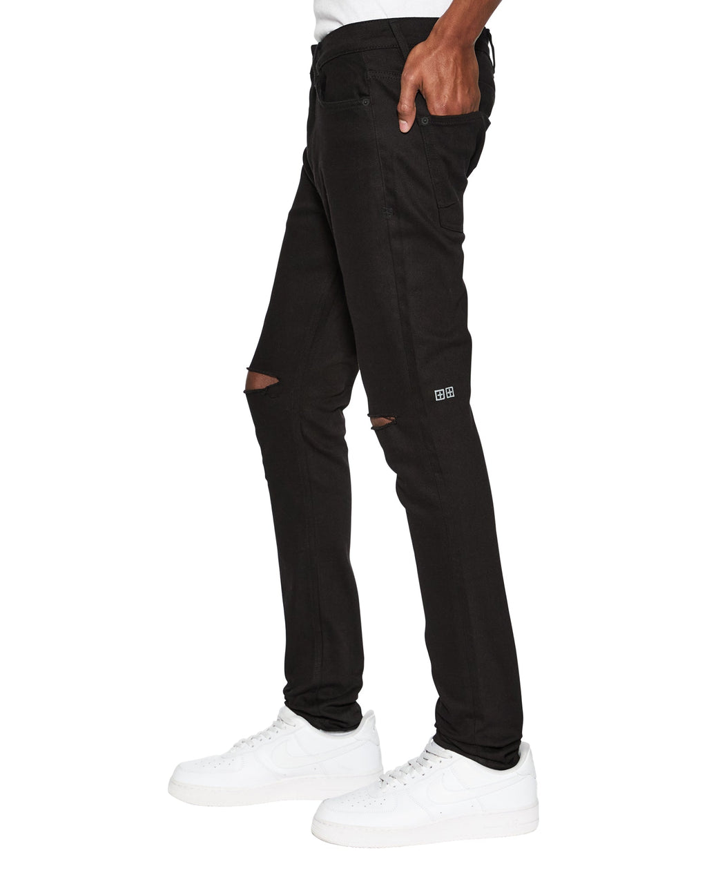 MENS VAN WINKLE ACE BLACK SLICE DENIM JEANS
