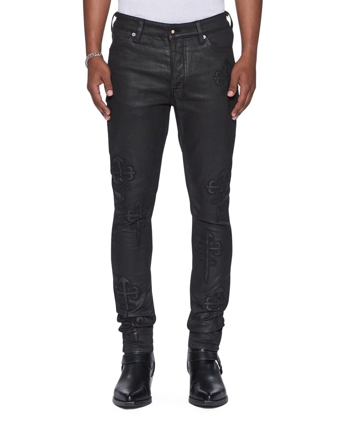 Mens Van Winkle Backstage Kaliba Skinny Denim Jeans - Grey
