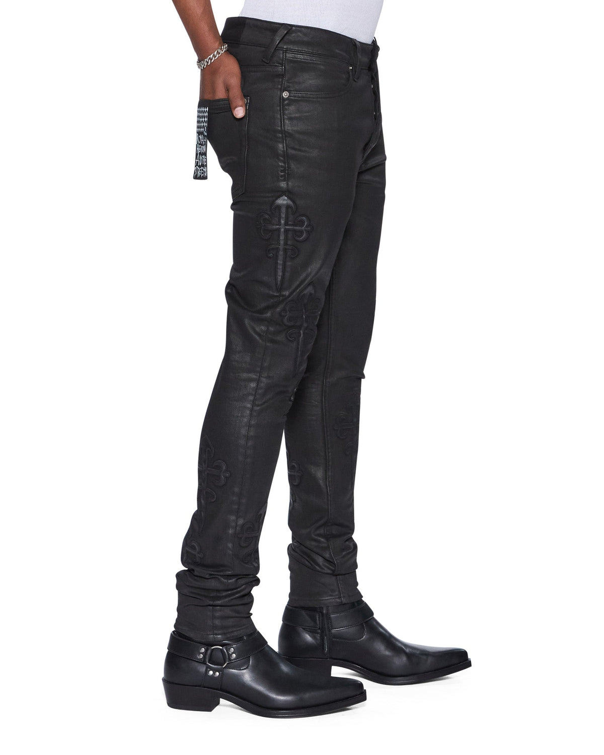 Mens Van Winkle Backstage Kaliba Skinny Denim Jeans - Grey