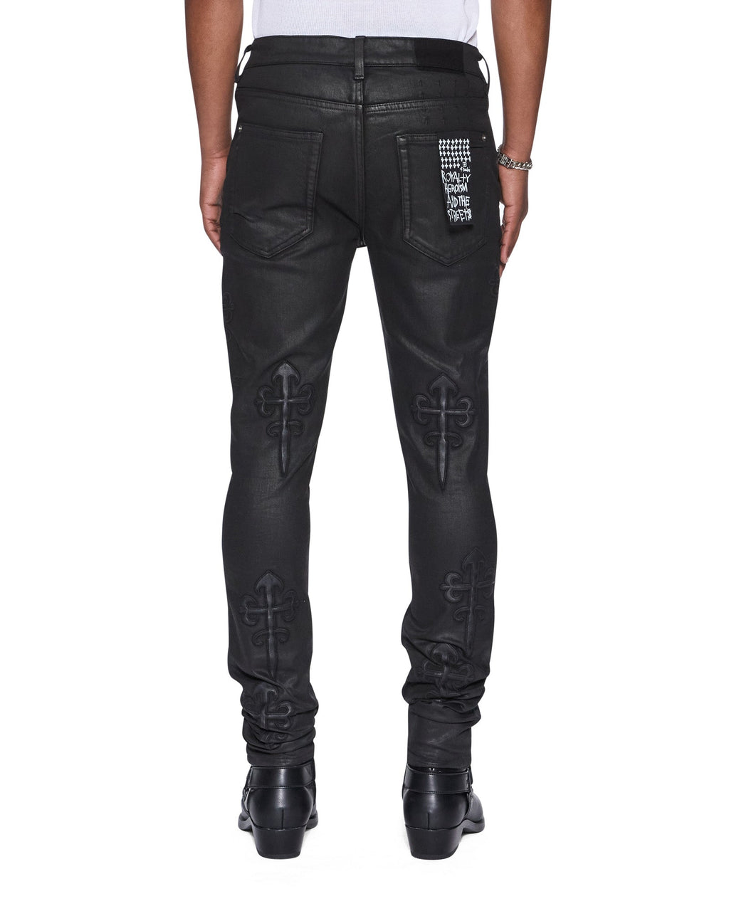 Mens Van Winkle Backstage Kaliba Skinny Denim Jeans - Grey