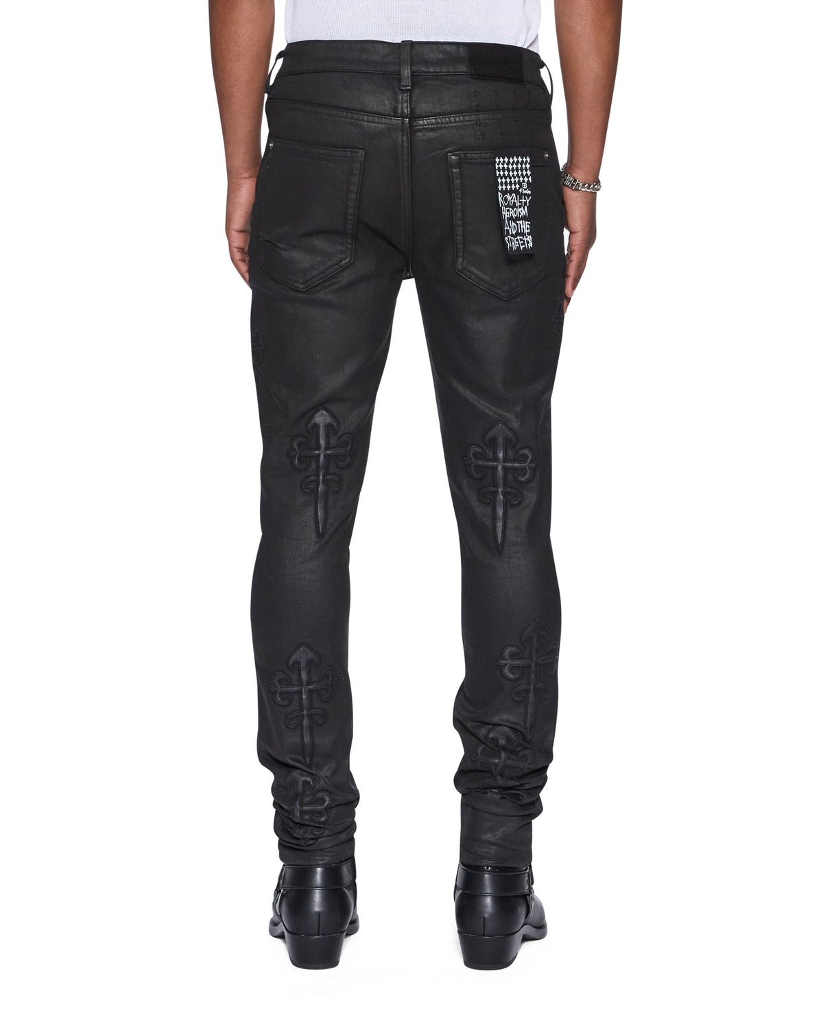 Mens Van Winkle Backstage Kaliba Skinny Denim Jeans - Grey