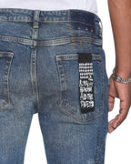 Mens Van Winkle Billy Blue Skool Skinny Denim Jeans - Denim