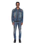 Mens Van Winkle Billy Blue Skool Skinny Denim Jeans - Denim