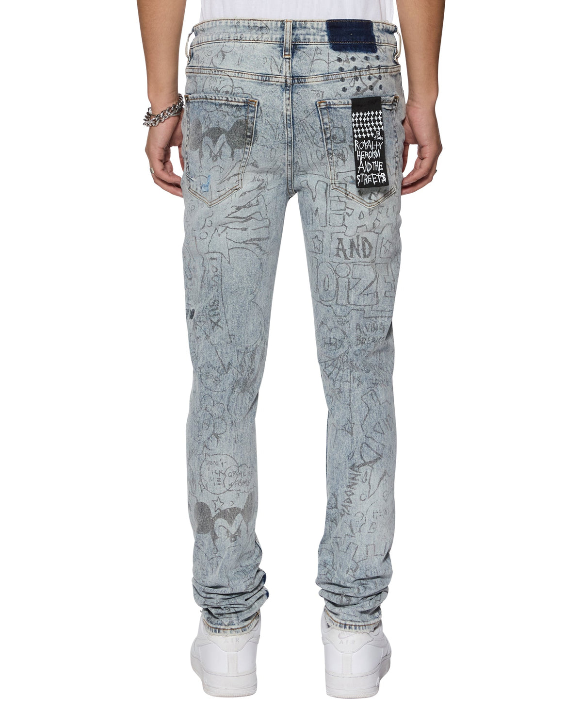 Mens Van Winkle Bunker Blue Noize Skinny Denim Jeans - Denim