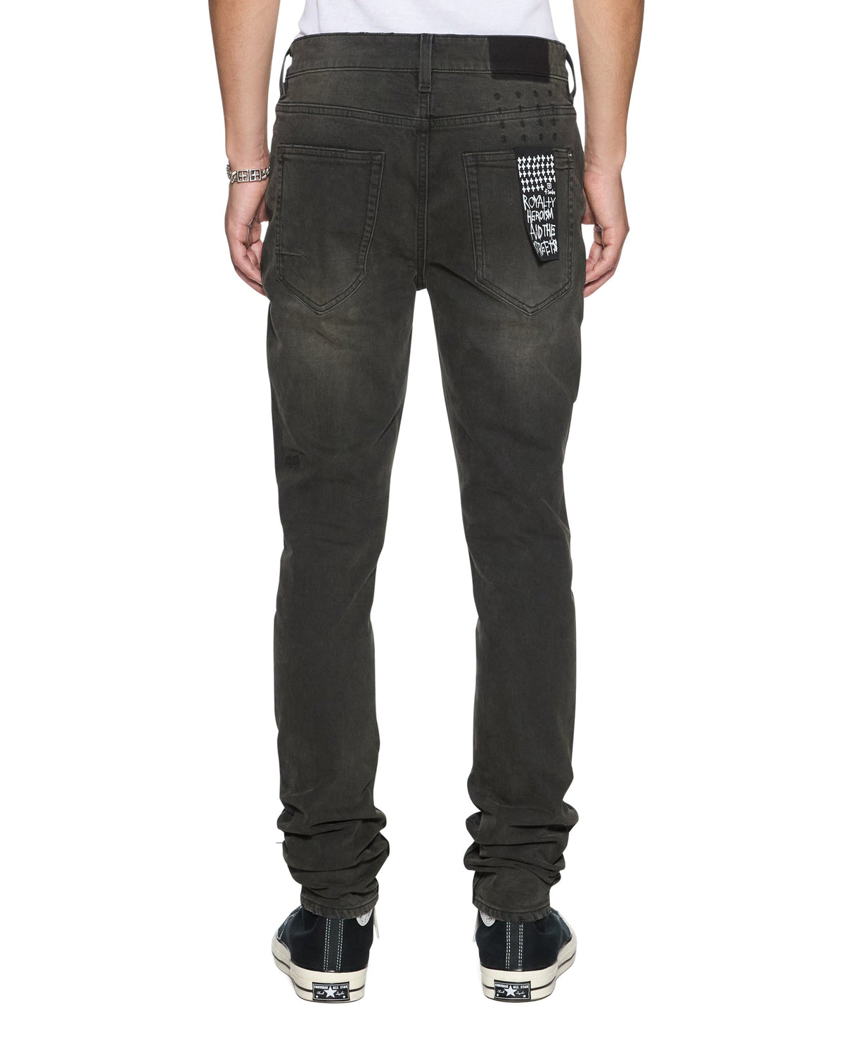 MENS VAN WINKLE GRAPHITE ANGUISH DENIM JEANS