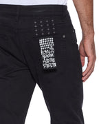 MENS VAN WINKLE JASPER BLACK ARCH DENIM JEANS
