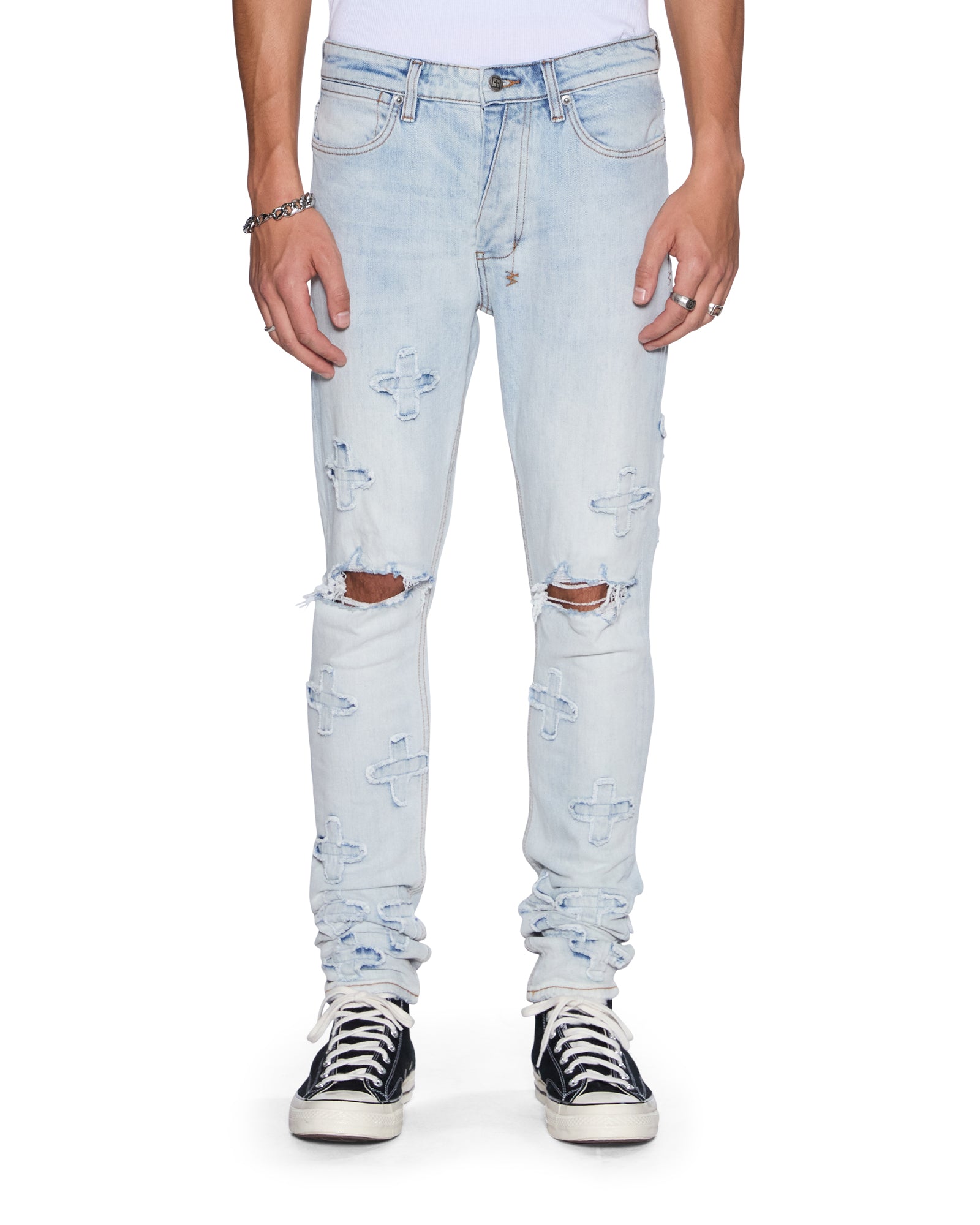 MENS  VAN WINKLE KRAFTWERK SKINNY DENIM JEANS