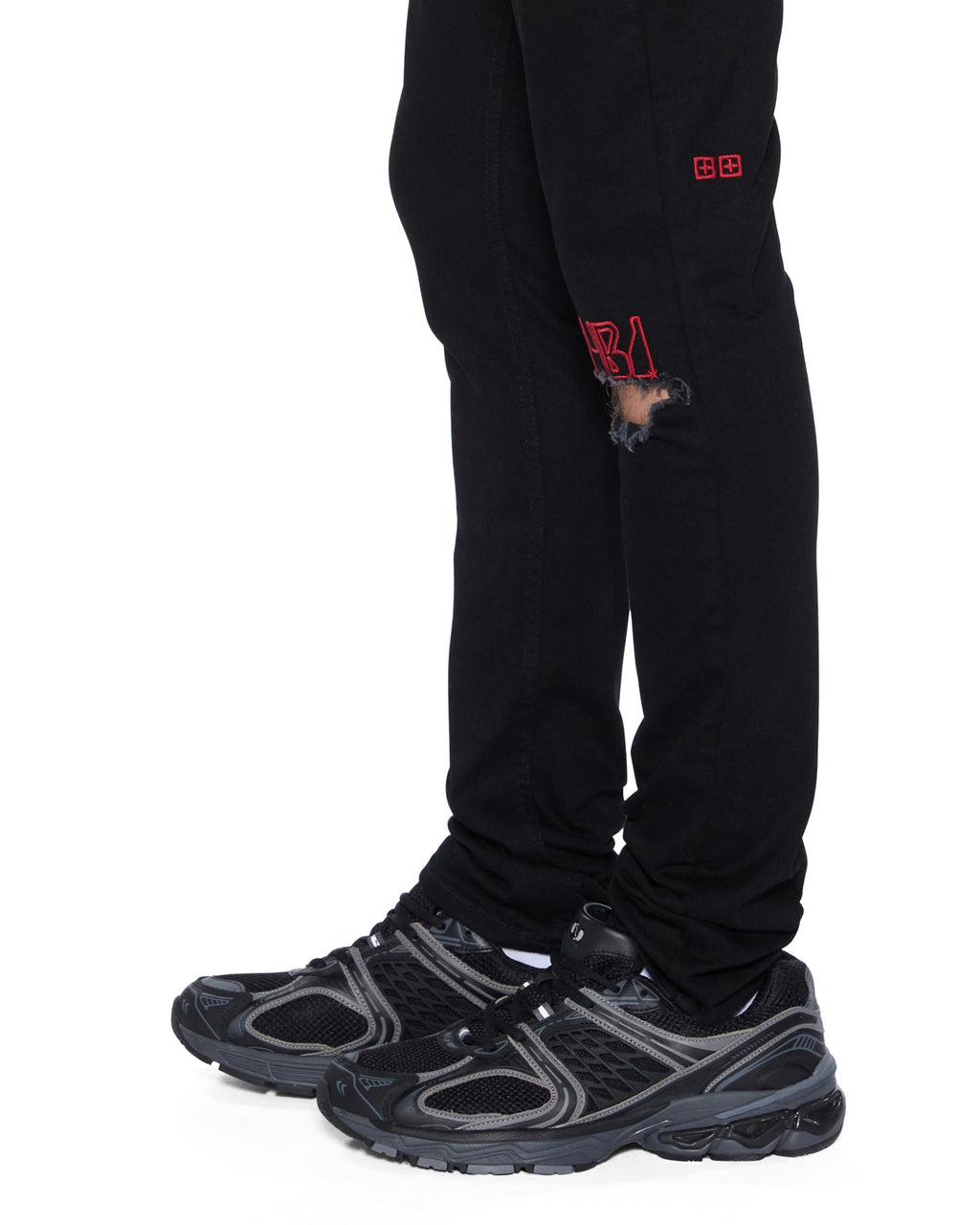 MENS VAN WINKLE LAID BLACK STING DENIM JEANS