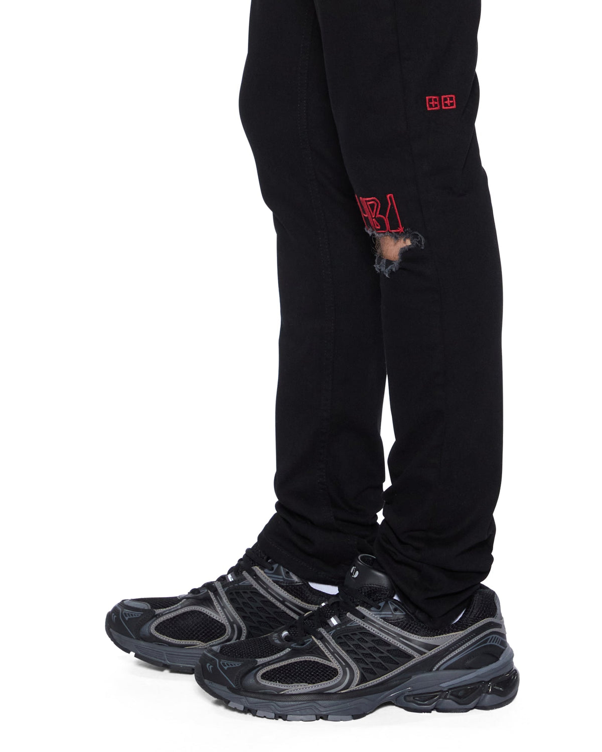MENS VAN WINKLE LAID BLACK STING DENIM JEANS