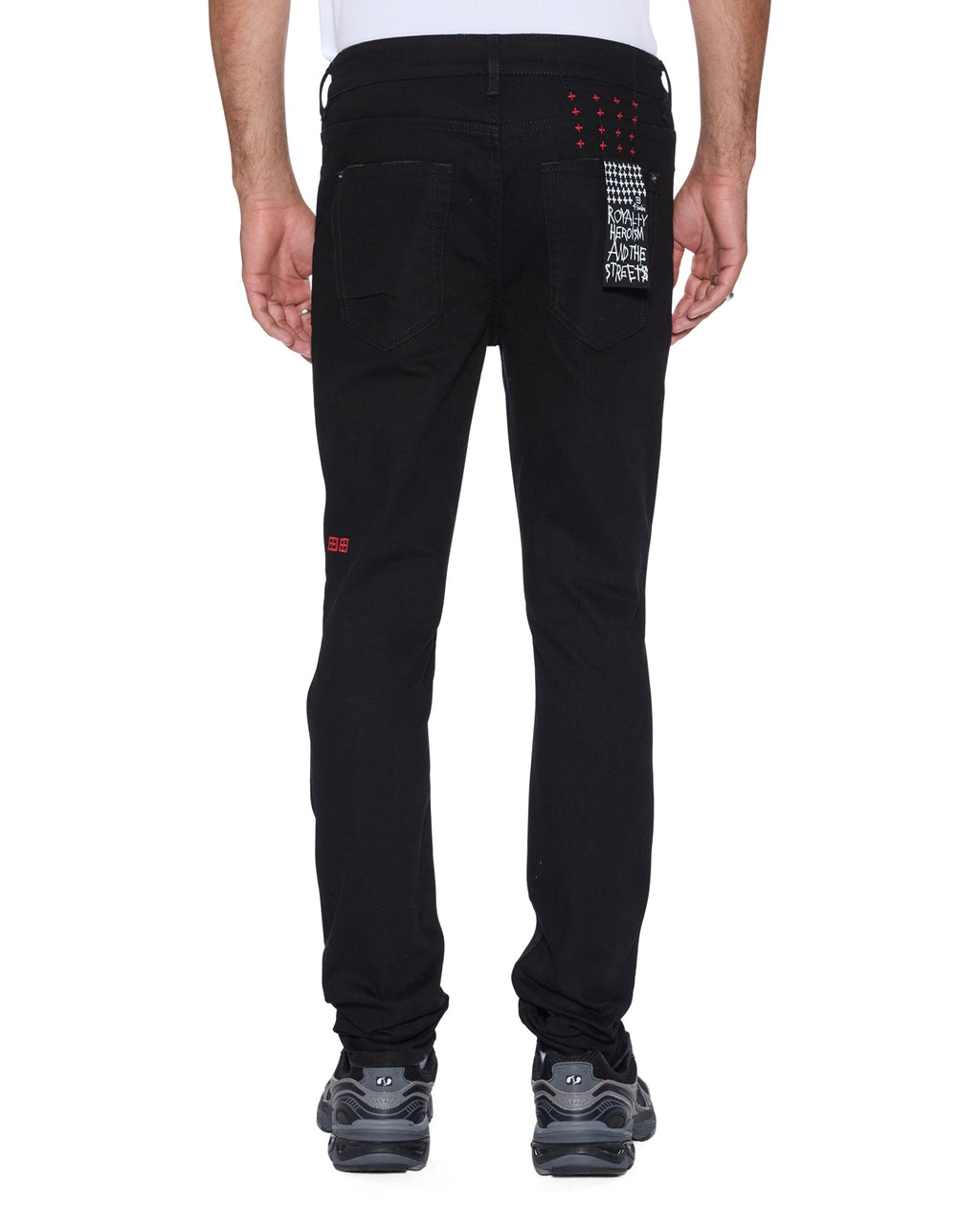 MENS VAN WINKLE LAID BLACK STING DENIM JEANS