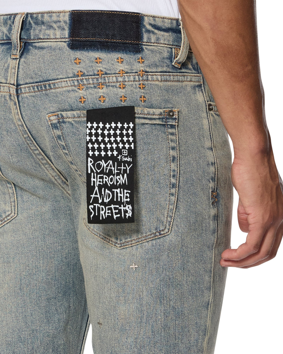 Mens Van Winkle Stagelight Metalik Skinny Denim Jeans - Denim