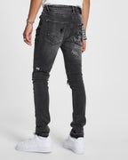 Mens Van Winkle Sexe Black Skinny Denim Jeans - Black