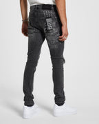 Mens Van Winkle Sexe Black Skinny Denim Jeans - Black